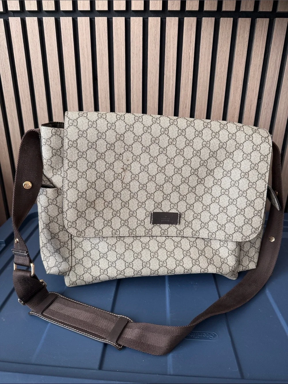 Gucci Beige Diaper Bag with Changing pad